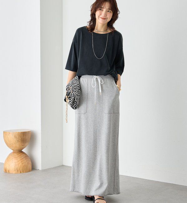  「予約【イージーな着心地】スエットロングスカート」|スカート|