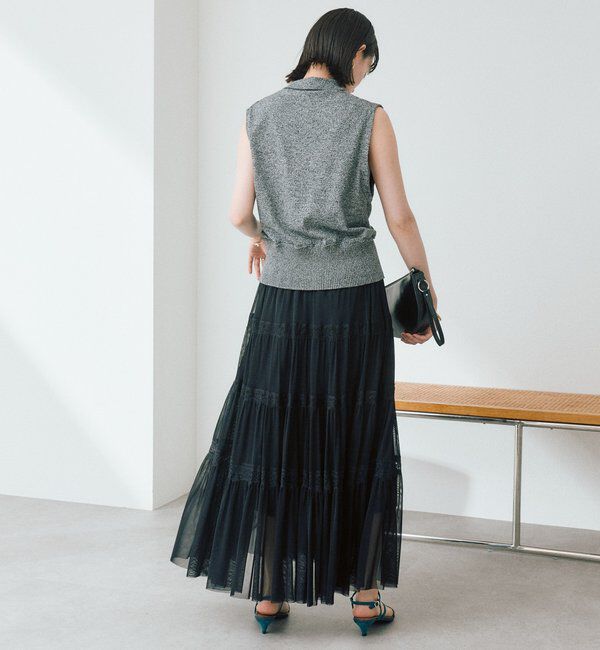  「予約【着映え】チュールティアードスカート」|スカート|