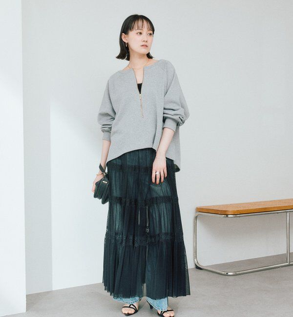  「予約【着映え】チュールティアードスカート」|スカート|