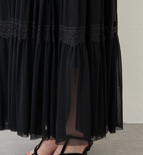  「予約【着映え】チュールティアードスカート」|スカート|