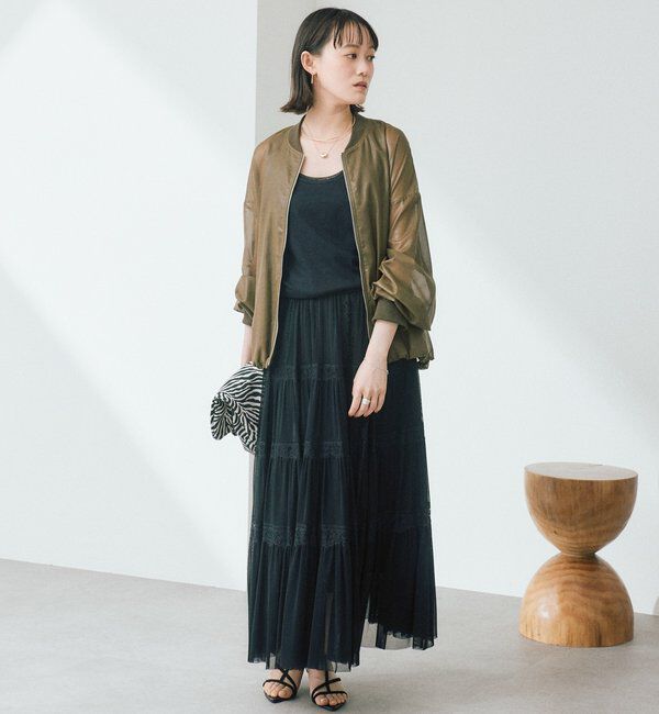  「予約【着映え】チュールティアードスカート」|スカート|