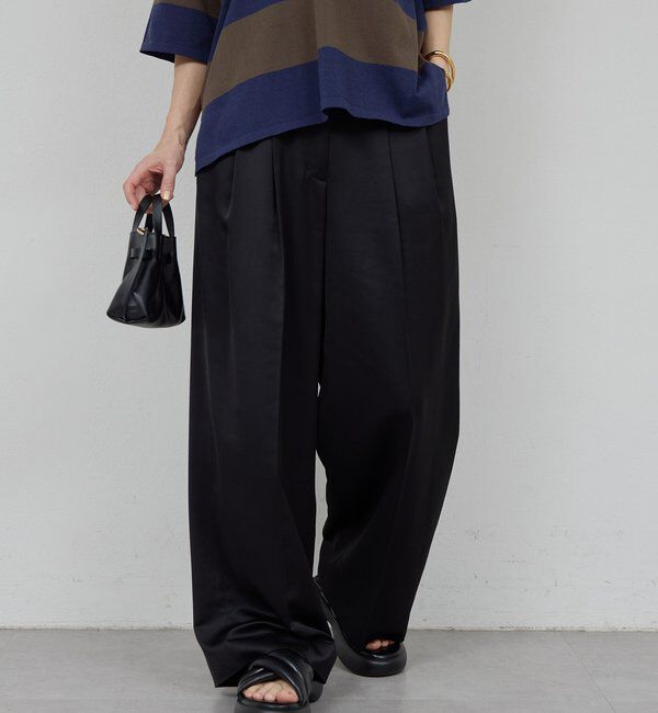  「サテンスラックス」|チノ|ブラック