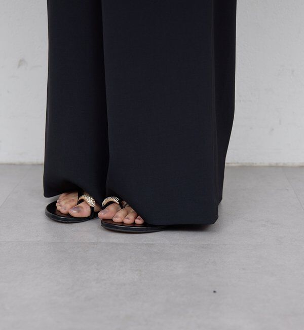  「【きちんと感&times;美脚】【セットアップ対応】タックイージーパンツ」|チノ|