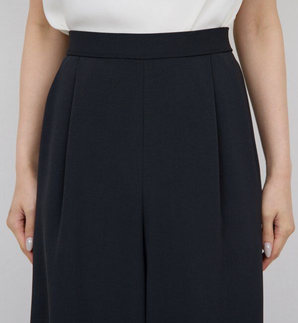  「【きちんと感&times;美脚】【セットアップ対応】タックイージーパンツ」|チノ|