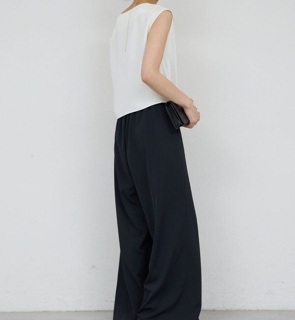  「【きちんと感&times;美脚】【セットアップ対応】タックイージーパンツ」|チノ|