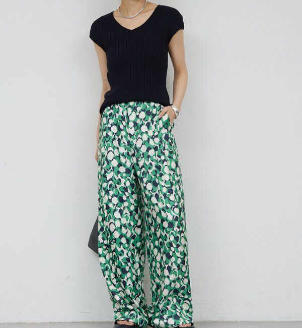  「アブストラクトプリントパンツ」|チノ|