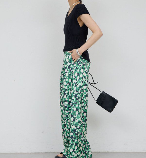  「アブストラクトプリントパンツ」|チノ|