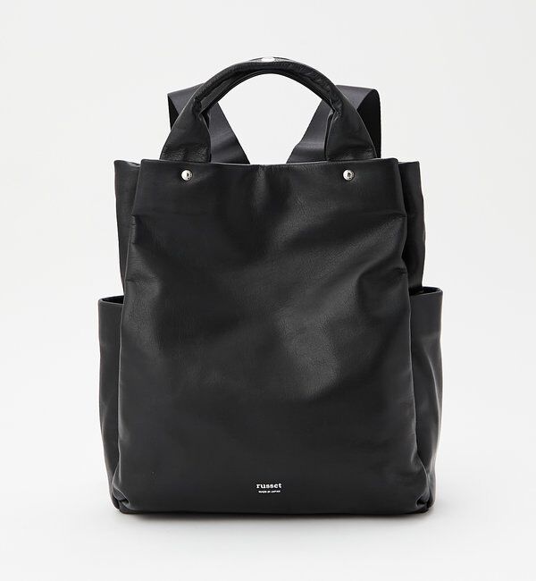  「レザー2ハンドルリュックサック」|リュック|