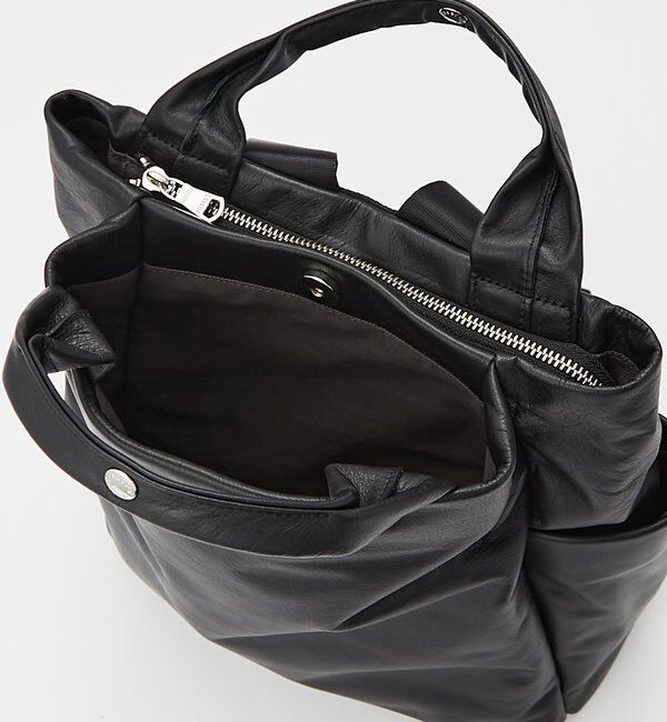  「レザー2ハンドルリュックサック」|リュック|