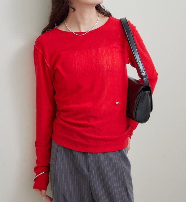  「プレート付きクルーシアーロンT」|Tシャツ・カットソー|