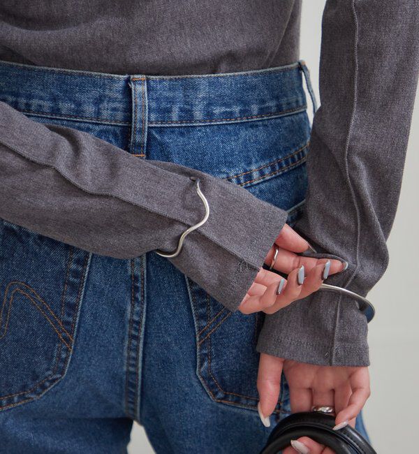  「プレート付きクルーシアーロンT」|Tシャツ・カットソー|