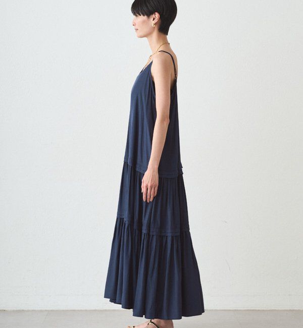  「サテンティアードキャミワンピース」|ワンピース|