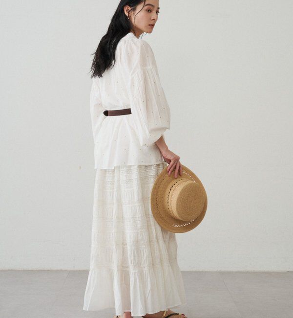  「【INDIA】スキッパー刺繍ブラウス」|シャツ・ブラウス|