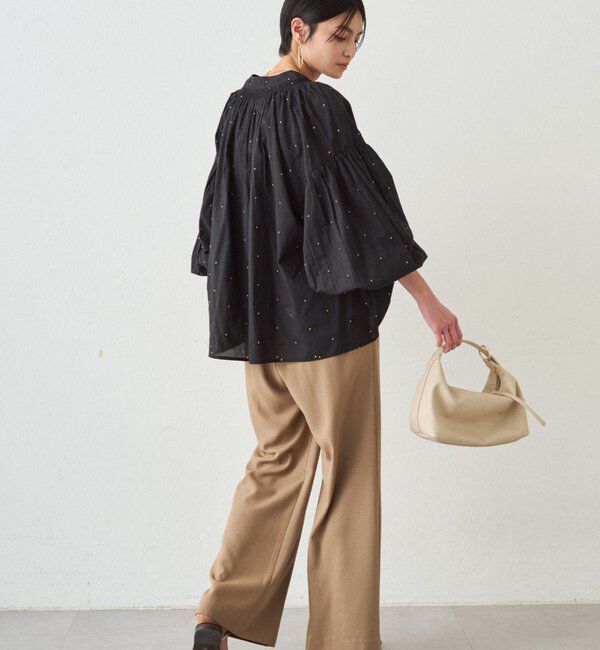  「【INDIA】スキッパー刺繍ブラウス」|シャツ・ブラウス|