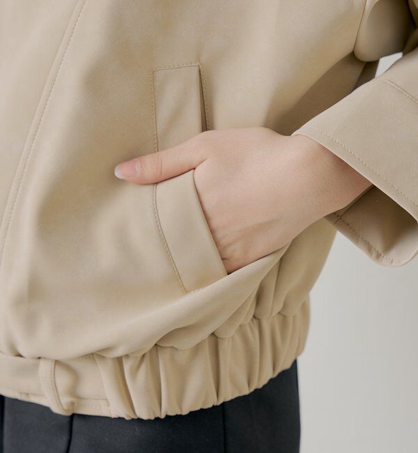  「スタンドカラーレザールーズジャケット」|その他|