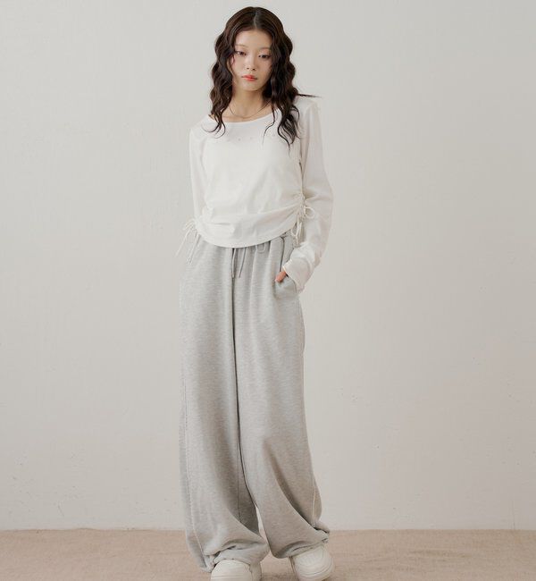  「サイドレーススウェットパンツ」|チノ|