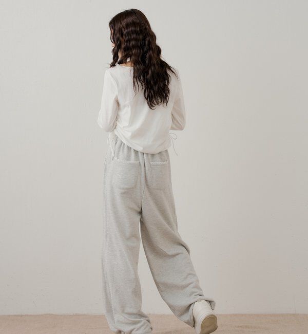 「サイドレーススウェットパンツ」|チノ|