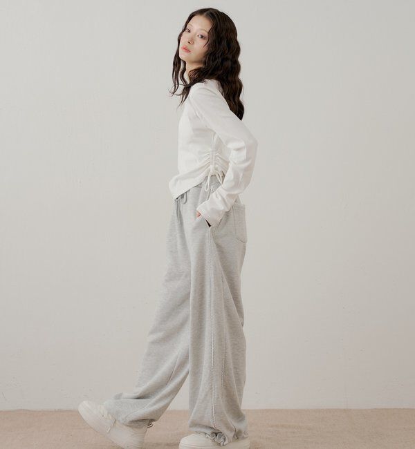  「サイドレーススウェットパンツ」|チノ|