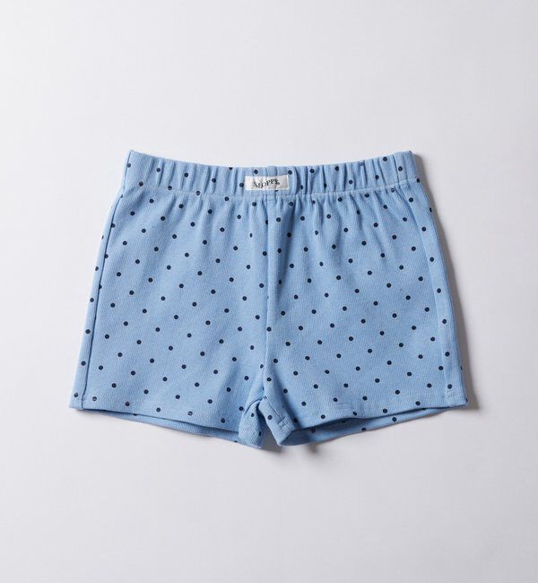  「【SLOPPY/スロッピー】リブショートパンツ」|チノ|サックスブルー