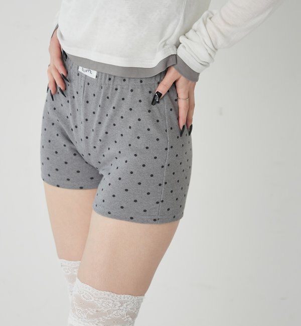  「【SLOPPY/スロッピー】リブショートパンツ」|チノ|