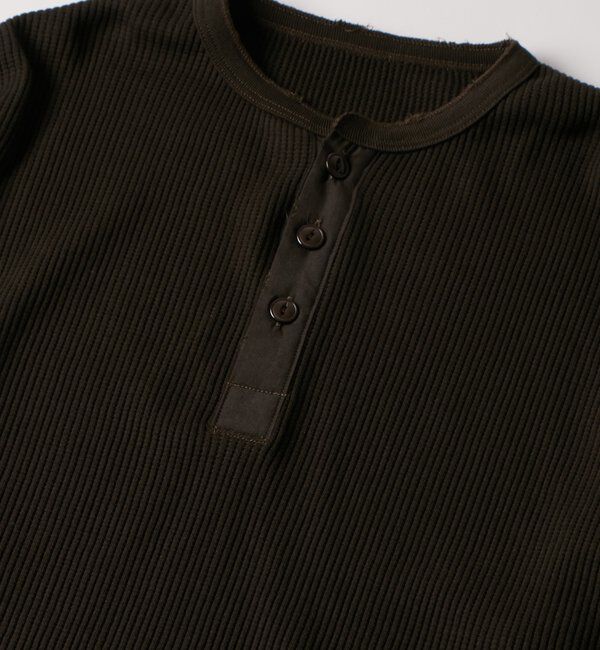  「【FromVintage】ダメージワッフルヘンリーL/STEE」|Tシャツ・カットソー|