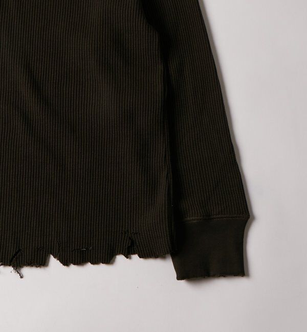  「【FromVintage】ダメージワッフルヘンリーL/STEE」|Tシャツ・カットソー|