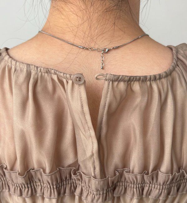  「【褒められトップス/360度スタイルアップ】オーガンジーペプラムブラウス」|シャツ・ブラウス|