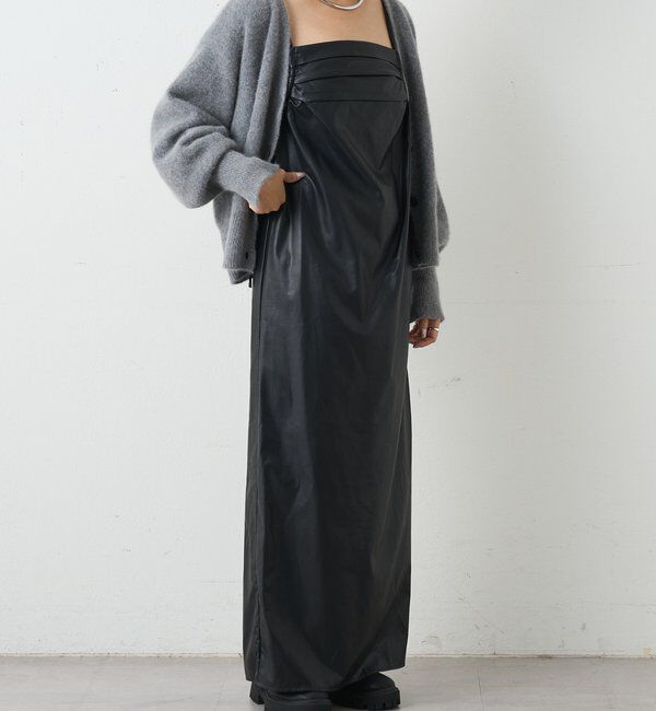  「レザーキャミワンピース」|ワンピース|