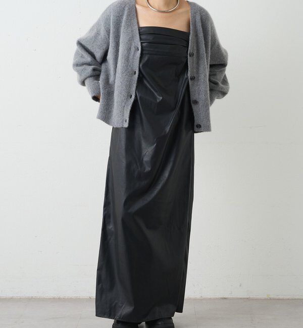  「レザーキャミワンピース」|ワンピース|