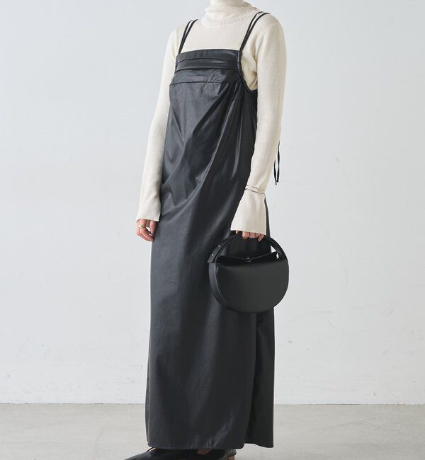  「レザーキャミワンピース」|ワンピース|