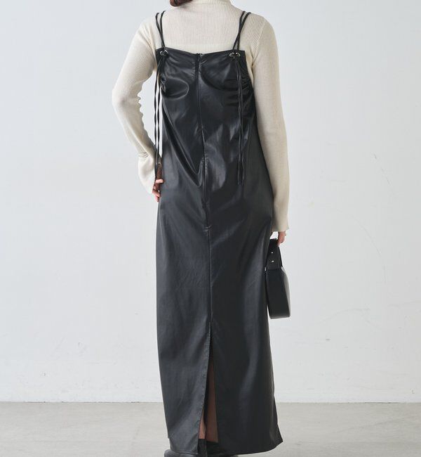  「レザーキャミワンピース」|ワンピース|