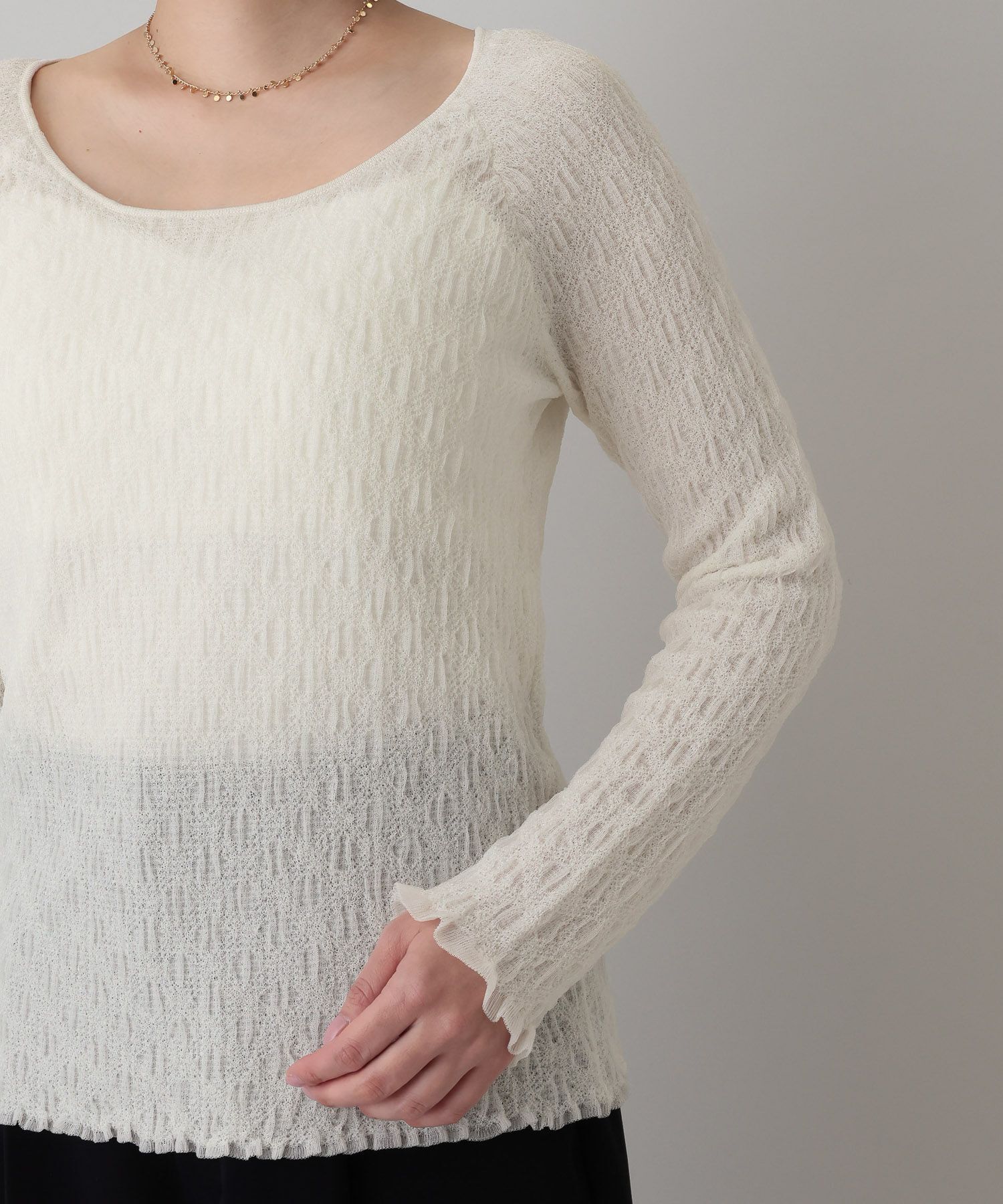 A part by 「レースニットプルオーバー_長袖」|ニット・セーター|