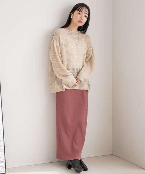 LOWRYS FARM「カットリブタイトスカート」|スカート|