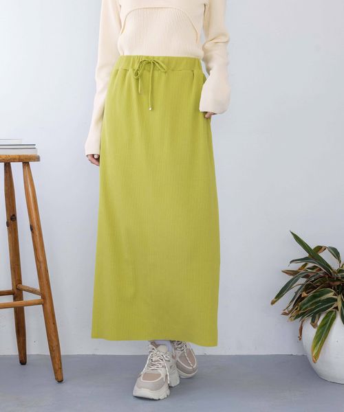 LOWRYS FARM「カットリブタイトスカート」|スカート|YEL8