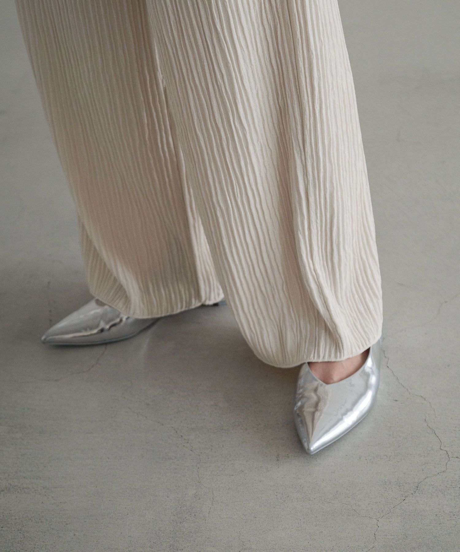 LOWRYS FARM「ジャガードプリーツパンツ」|チノ|