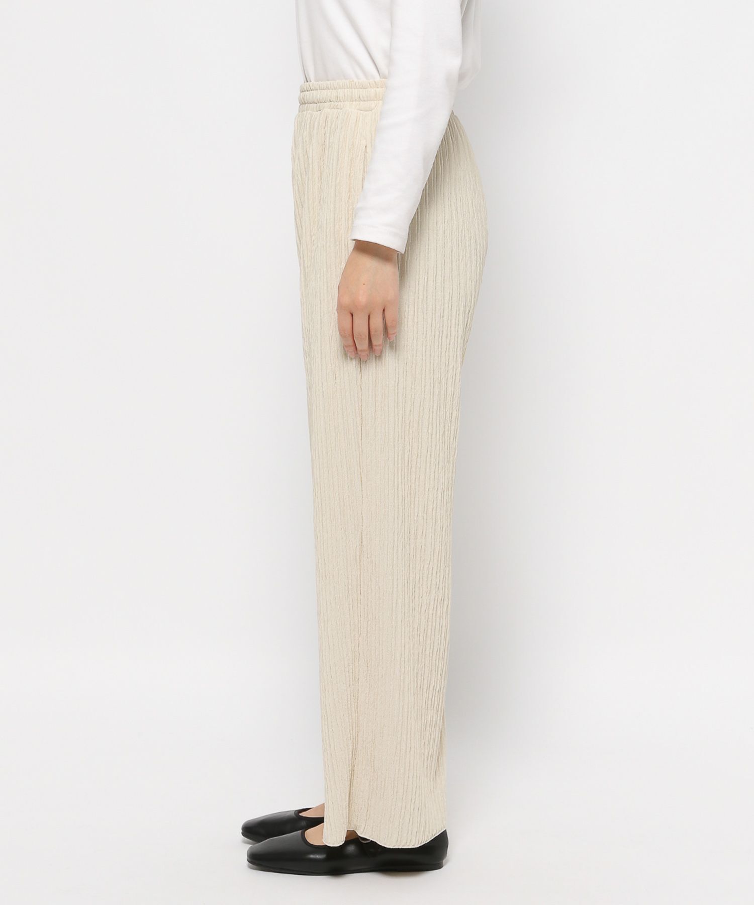 LOWRYS FARM「ジャガードプリーツパンツ」|チノ|