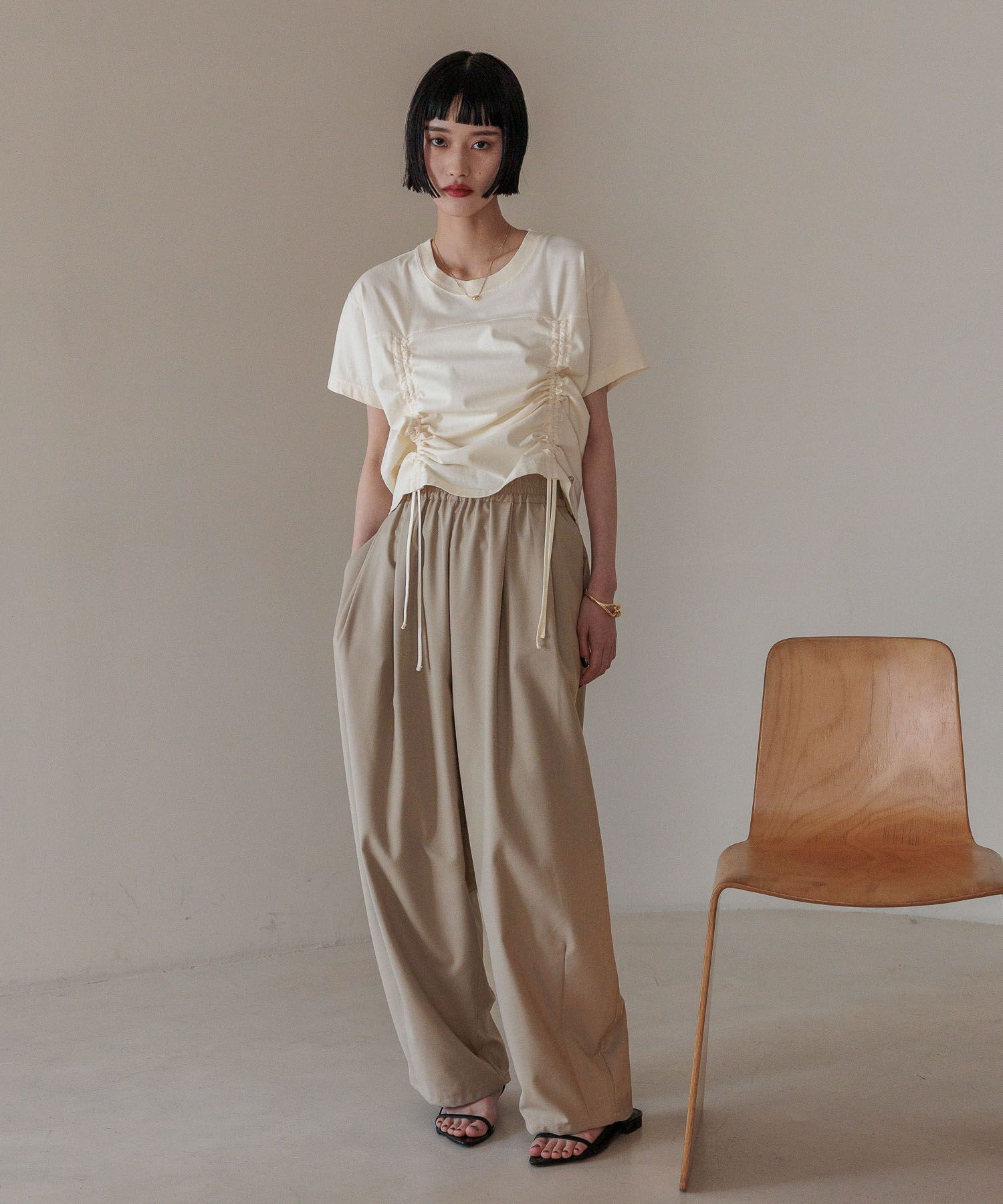 LOWRYS FARM「ピグメントドロストＳＳ」|Tシャツ・カットソー|