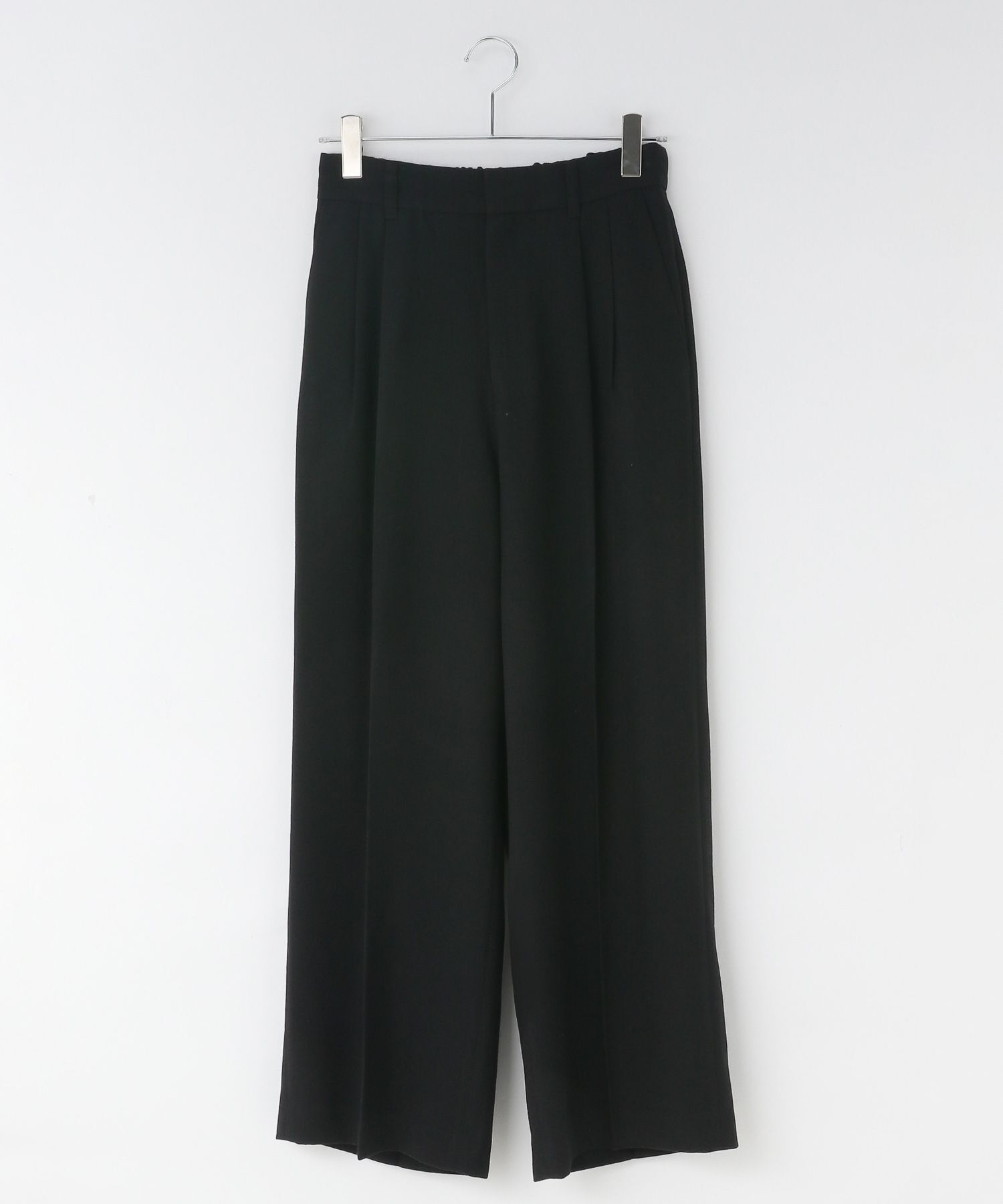 LOWRYS FARM「ＴＲワイドパンツ」|チノ|BLK