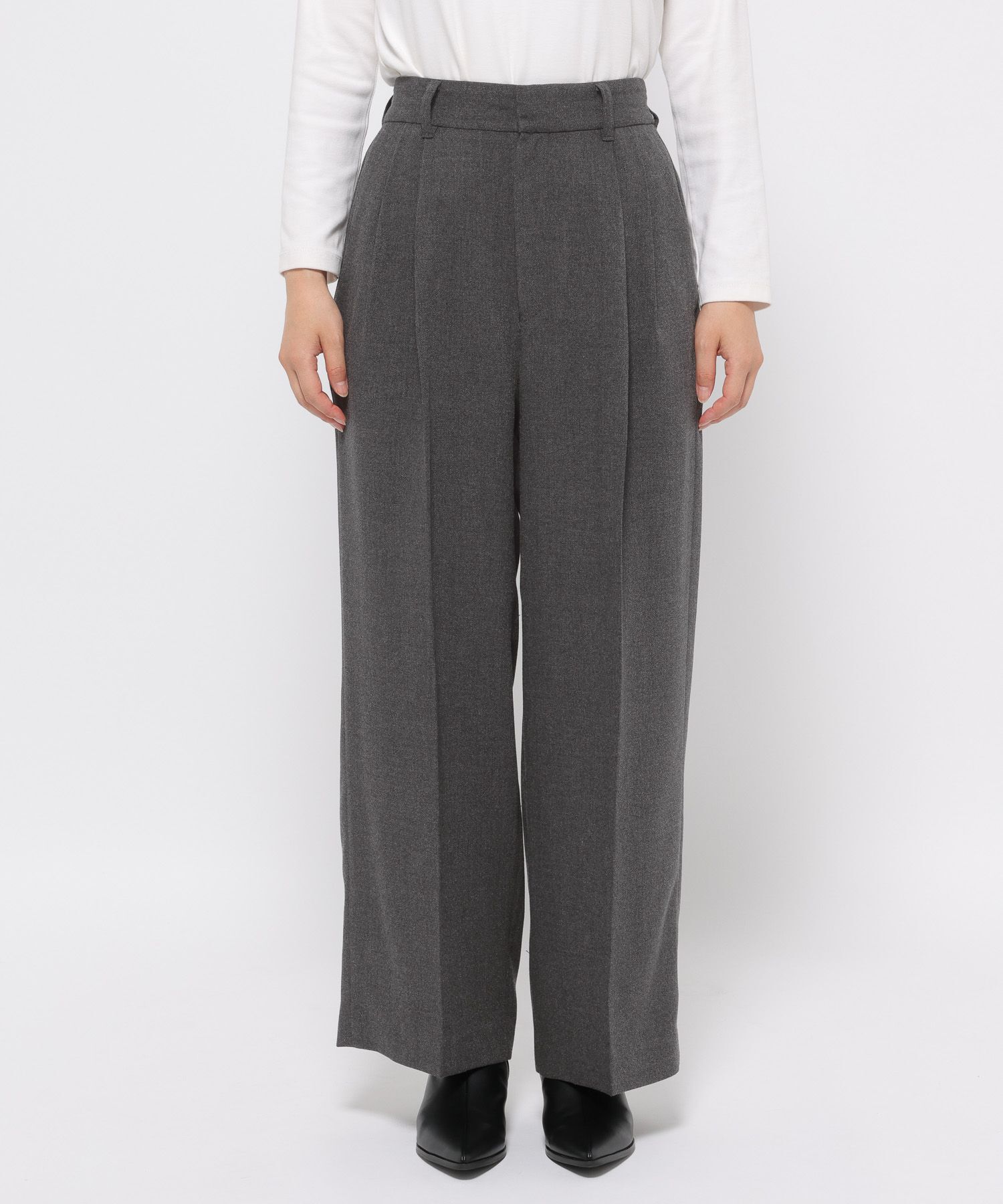 LOWRYS FARM「ＴＲワイドパンツ」|チノ|