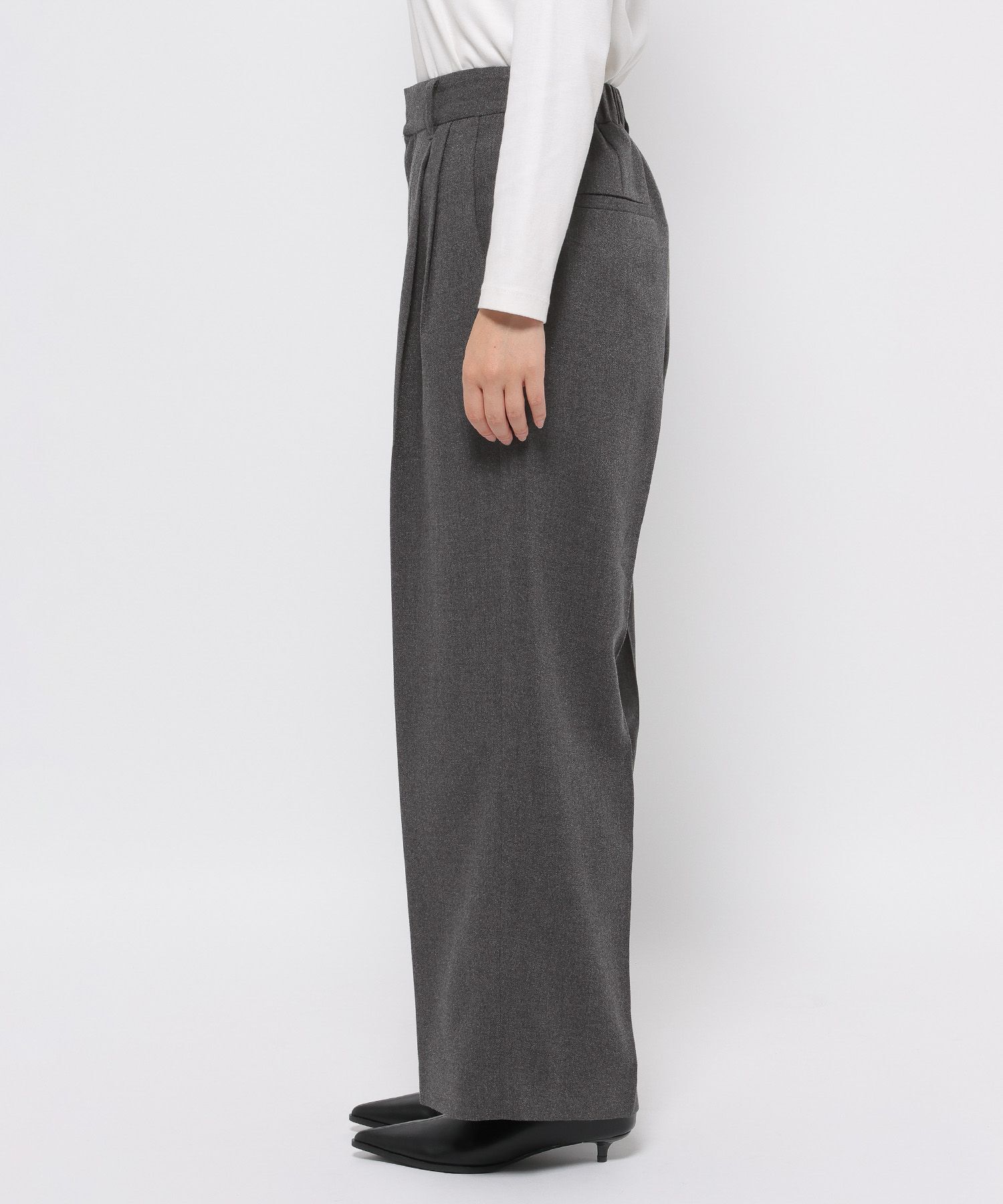 LOWRYS FARM「ＴＲワイドパンツ」|チノ|