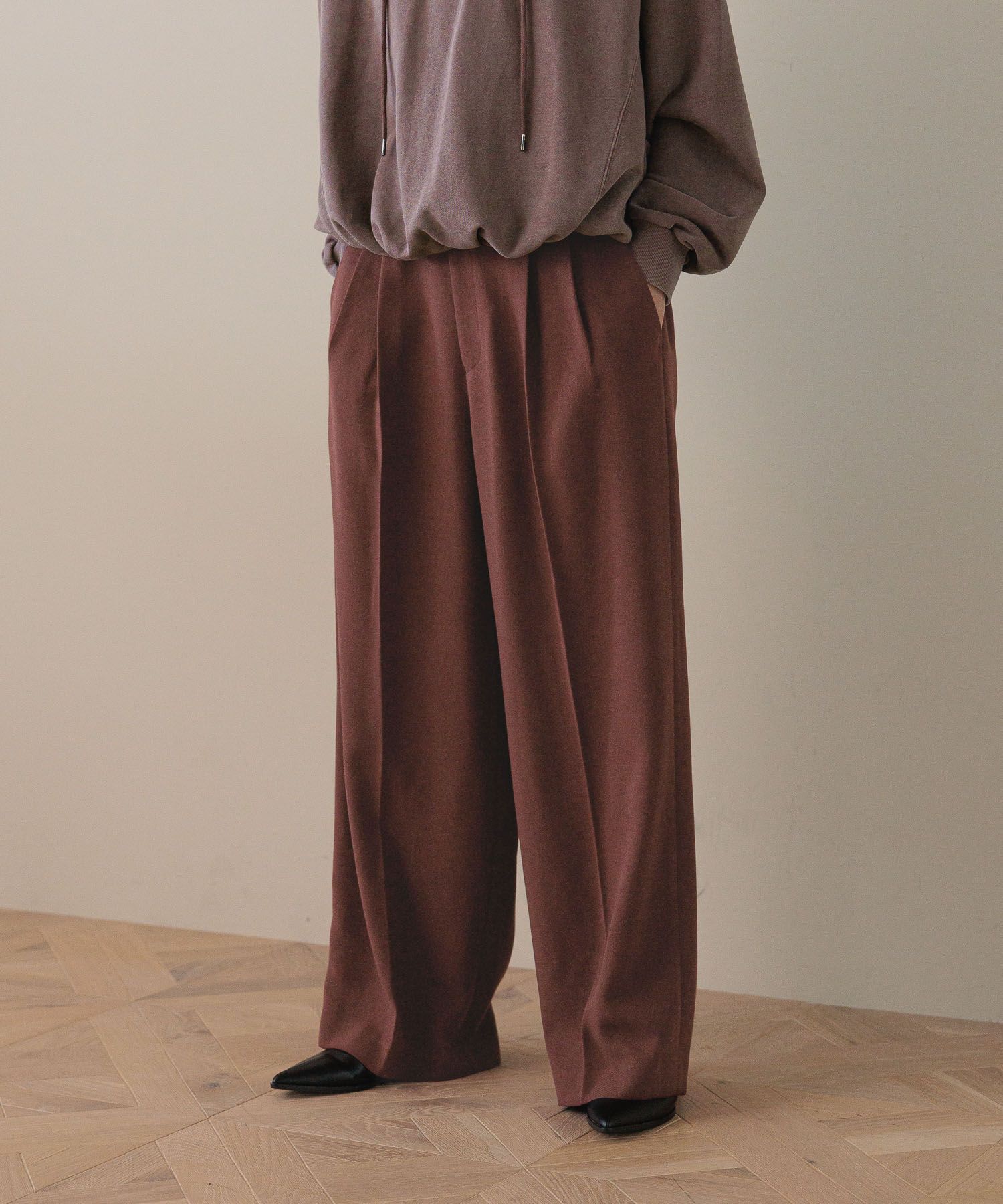 LOWRYS FARM「ＴＲワイドパンツ」|チノ|