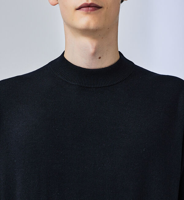 ABAHOUSE「【シルクの様な光沢】カシミヤ　モックネック　ニット」|ニット・セーター|