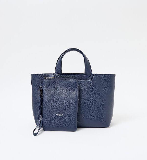 ABAHOUSE「【ABAHOUSE　les essentiels】定番ミニトートバッグ / スプ」|トートバッグ|ネイビー