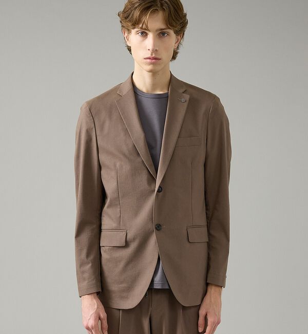 ABAHOUSE「【セットアップ対応】スーパーストレッチ リネンジャケット/ FLEX JACKE」|テーラードジャケット|