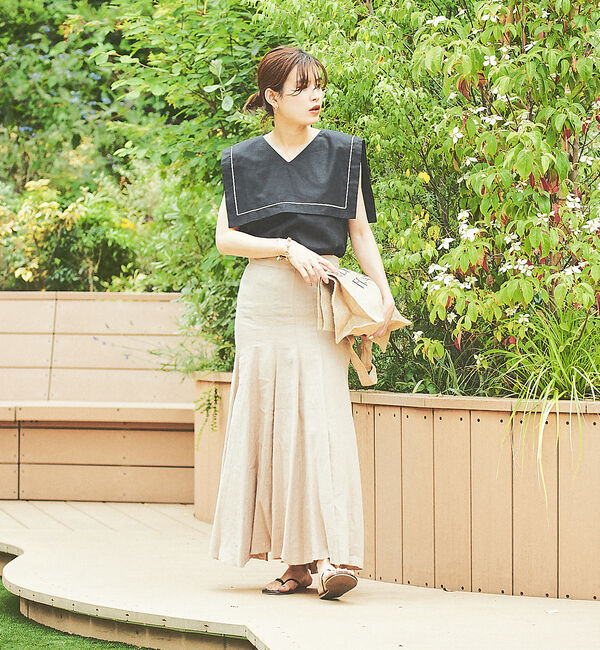 Rouge vif「リネン製品染スカート」|スカート|