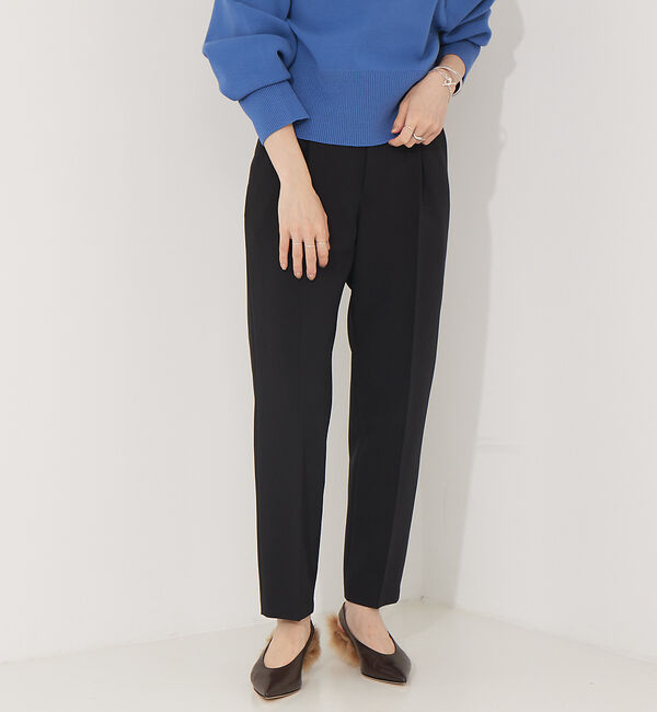 Rouge vif「【XSサイズ展開】【セットアップ対応】ウールタッチテーパードパンツ」|その他|ブラック