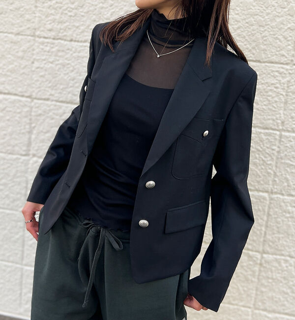 Rouge vif「【セットアップ対応】 シングルショートジャケット」|テーラードジャケット|