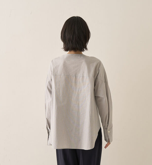 Rouge vif「コットンチェックリボンブラウス」|シャツ・ブラウス|