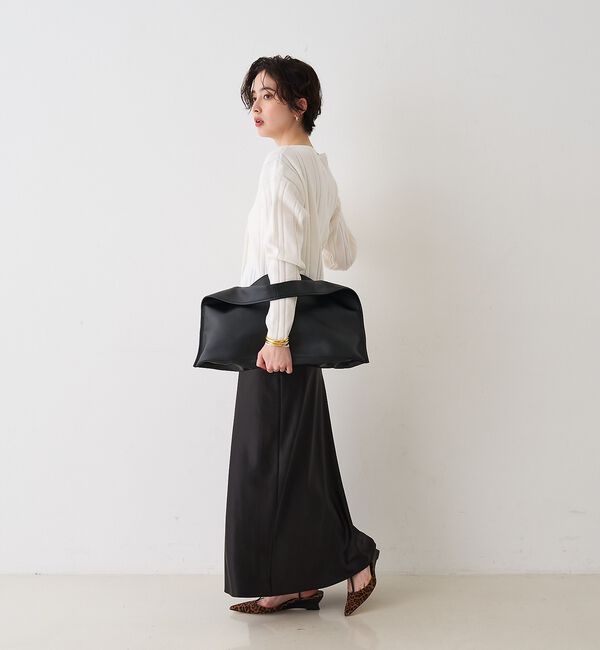 Rouge vif「【CHIMERE/シメール】レザーワイドワンハンドル」|ハンドバッグ|