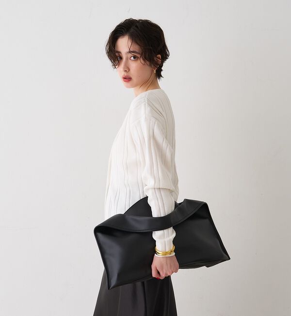 Rouge vif「【CHIMERE/シメール】レザーワイドワンハンドル」|ハンドバッグ|